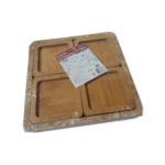 Petisqueira Tabua Petisco 4 Peças Quadrado Mdf - Imagem 2