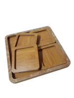 Petisqueira Tabua Petisco 4 Peças Quadrado Mdf - Imagem 4