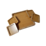 Petisqueira Tabua Petisco 4 Peças Quadrado Mdf - Imagem 3