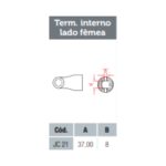 terminal cardan agricola 2000 cc21 quadrado 37mm