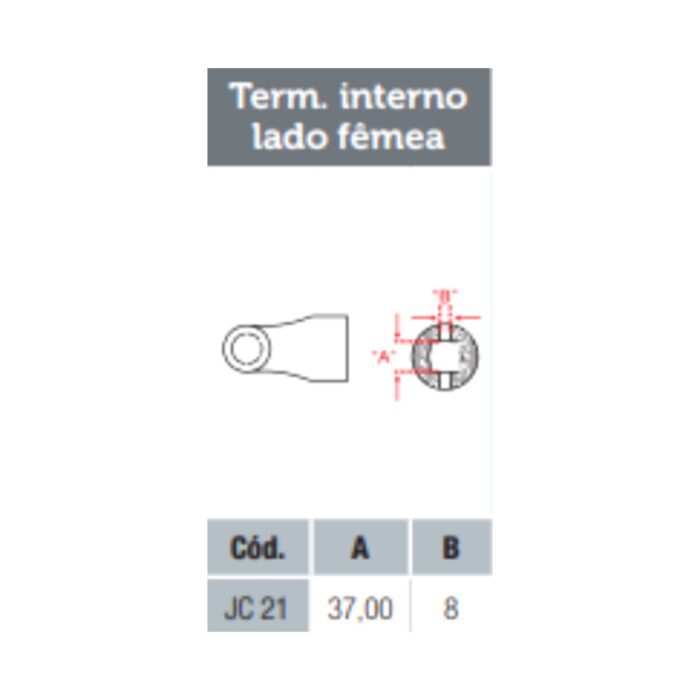 terminal cardan agricola 2000 cc21 quadrado 37mm