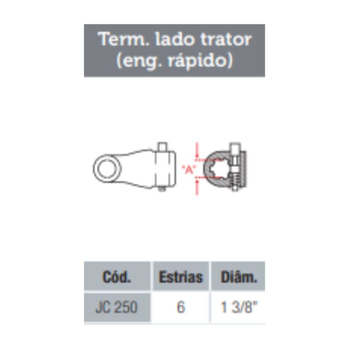 terminal cardan agricola 2500 cc250 6 estrias